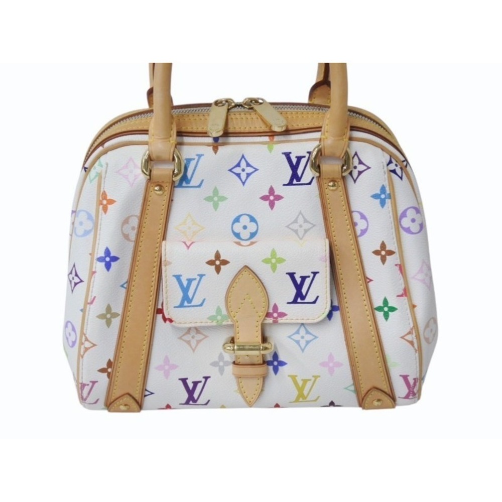 Louis Vuitton White Murakami Multicolor Takashi Multicolore Handbag Priscilla